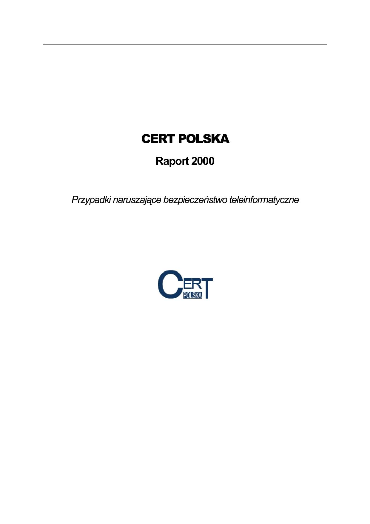 raport CERT Polska 2000